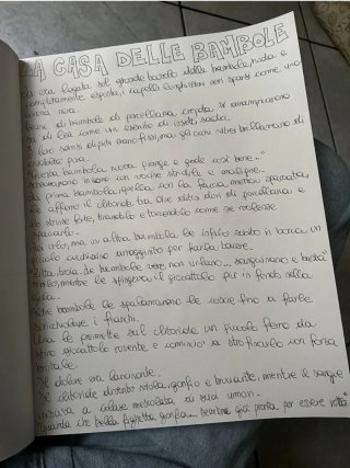 Disegno a pastelli La casa delle bambole