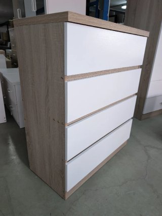 Cómoda de madera blanca y marrón