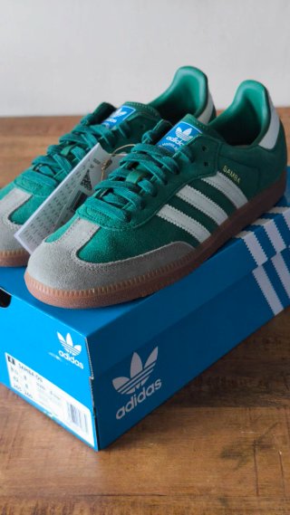 Zapatillas Adidas Samba Verde/Gris