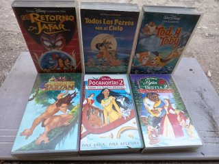 Lote 6 Películas VHS Disney (Español)