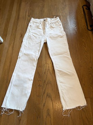 Zara Vaqueros Blancos Acampanados