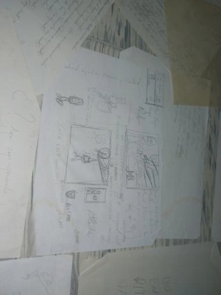Lote Dibujos Bocetos Originales  escritos GENERal