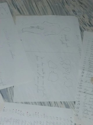 Lote Dibujos Bocetos Originales  escritos GENERal
