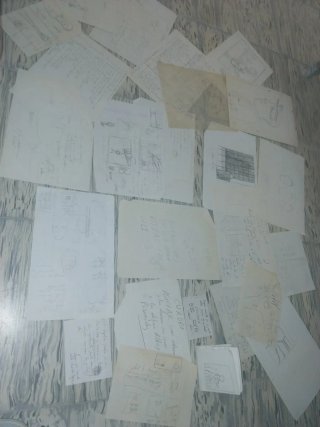 Lote Dibujos Bocetos Originales  escritos GENERal