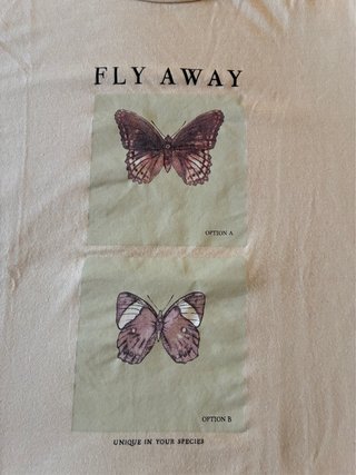 Camiseta Mango Fly Away Mariposa Talla S