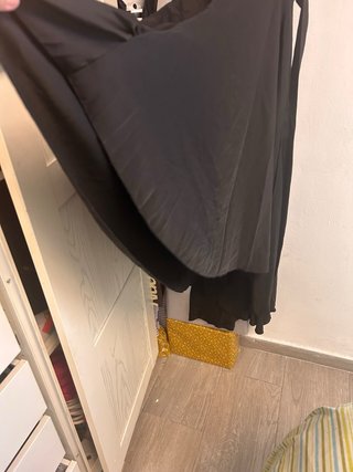 Vestido fiesta negro satén M