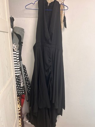 Vestido fiesta negro satén M