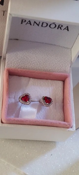 Pendientes Pandora Corazón Rojo