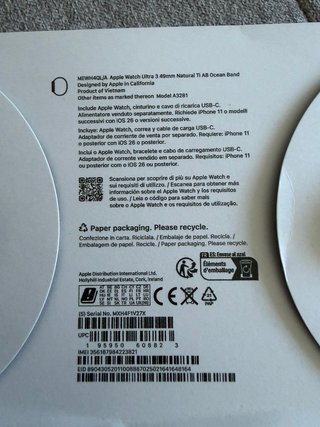 NEGOZIO - Apple Watch ultra 3 argento 100%