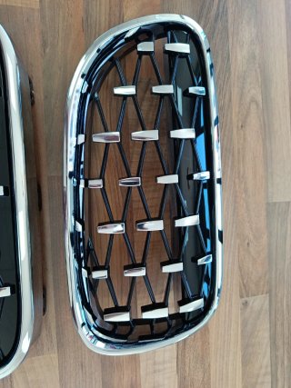 Juego de rejilla frontal tipo diamante para BMW