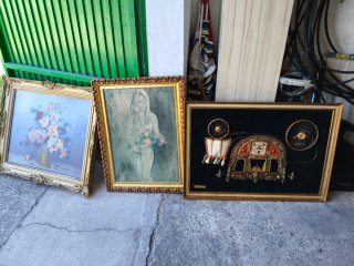 Lote de 3 cuadros decorativos antiguos