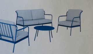 Conjunto de jardín Verdecora azul y gris