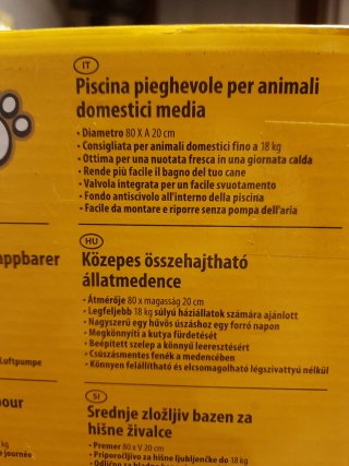 Piscina pieghevole per cani/gatti