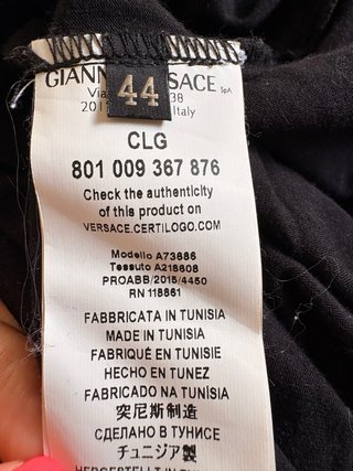 T-shirt nera Versace taglia 44