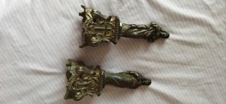 2 Figuras Religiosas Antiguas Bronce