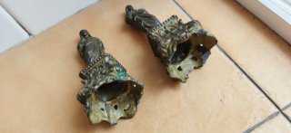 2 Figuras Religiosas Antiguas Bronce