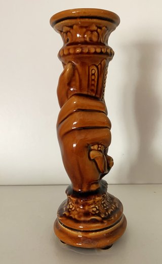 Candelabro vintage de cerámica