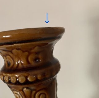 Candelabro vintage de cerámica
