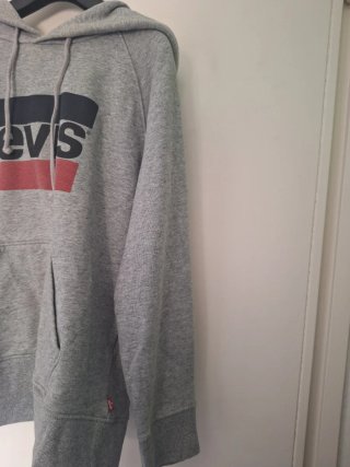 Felpa con Cappuccio Levi's Grigia Rossa