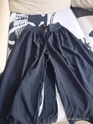Pantalones anchos mujer negros