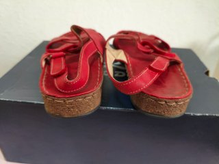 Sandalias de piel rojas talla 38