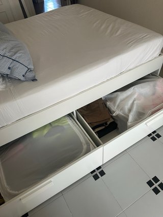 Cama Matrimonio 160cm Blanca
