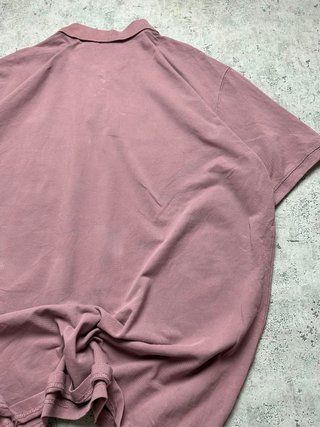 Vintage Napapijri Pink Polo Shirt Embroidered Flag
