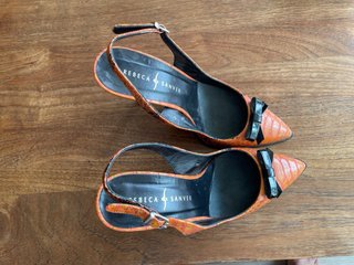 Zapatos REBECA SANVER Naranja y Negro Talla 37