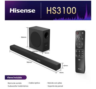 Barra de Sonido Hisense HS3100 3.1