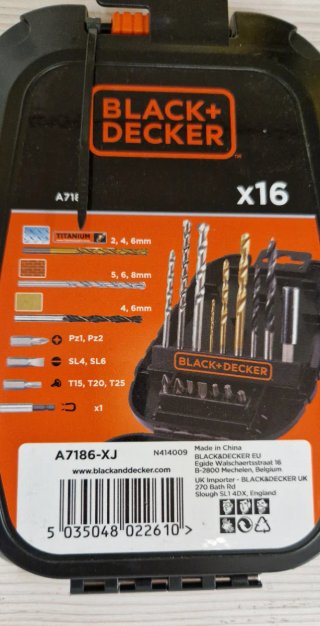 Set 16 Punte Trapano Black+Decker