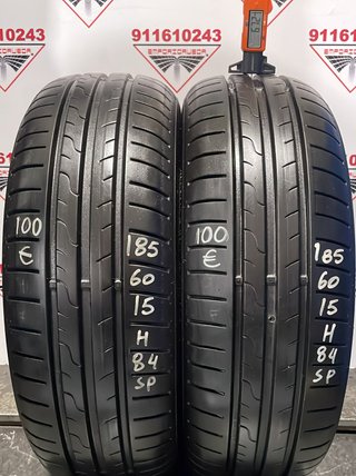 185 60 15 H DUNLOP RUEDA AL 90% VIDA UTIL