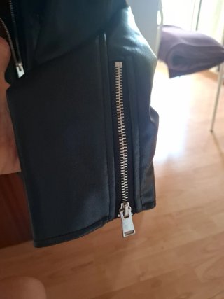 Cazadora Polipiel Zara Negra