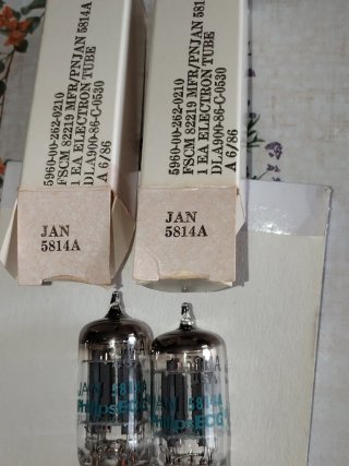 Coppia Valvole 5814A Philips ECG NOS ECC82