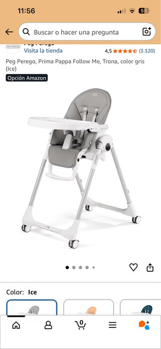 Trona Peg Perego gris