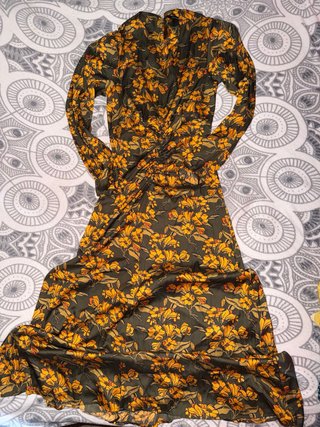 Vestido Sfera floral verde y amarillo
