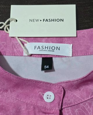 Camisa de manga larga rosa estampada