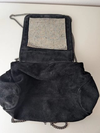 Bolso Zara Piel Negro/Plata