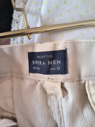 Pantalón pana hombre beige