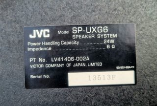 Equipo de sonido JVC. Modelo UX-G6.