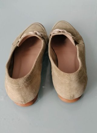 Mocasines Serraje Beige/Verde Talla 39