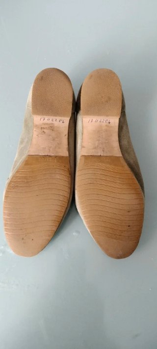 Mocasines Serraje Beige/Verde Talla 39
