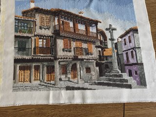 Cuadro Punto de Cruz Paisaje Pueblo 70€ cada uno