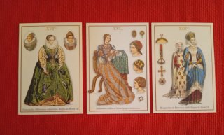 Lote 17 postales x9€ Trajes históricos de Francia