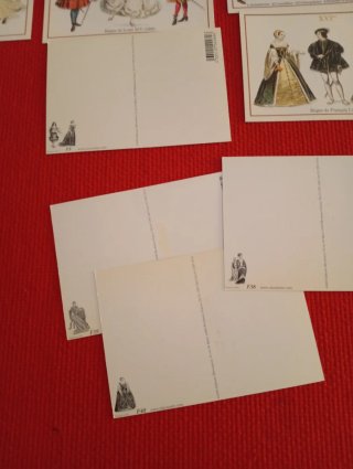Lote 17 postales x9€ Trajes históricos de Francia