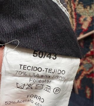 Traje Gris Oscuro Hombre Lana