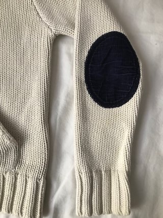 Chaqueta Ralph Lauren Beige con Parches Azul