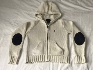 Chaqueta Ralph Lauren Beige con Parches Azul