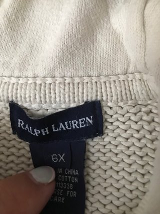 Chaqueta Ralph Lauren Beige con Parches Azul