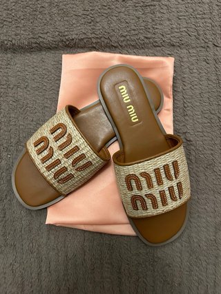 Sandali Miu Miu Beige/Marrone