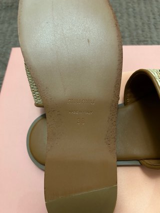 Sandali Miu Miu Beige/Marrone